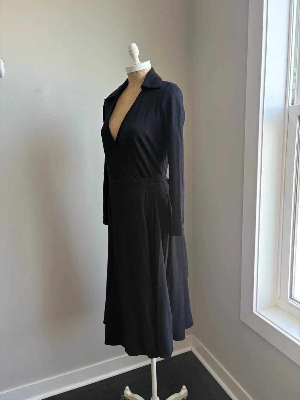 Uniqlo X Clare Waight Keller Wrap Long-Sleeve Dress Black SMALL